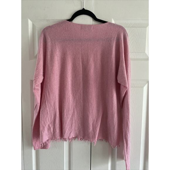 Bianco‎ & Blu Womens XL Pink Knit Italian Wool Cashmere Silk Blend Sweater Fem - Picture 7 of 8